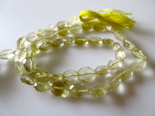 13 Inch Strand Wholesale Natural lemon Quartz Faceted Oval Tumbles Beads, 8mm Beads Approx, Sold As 5 Strand/50 Strands, GDS472