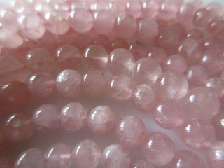 Natural Rose Quartz Smooth Round Beads, 6mm Pink Rose Quartz Beads, 13.5 Inch Strand, Sold As 5 Strand/50 Strands, GDS479