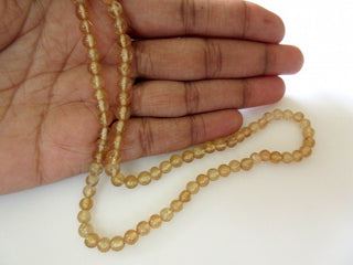 Natural Hessonite Garnet Smooth Round Beads, 5mm Round Garnet Beads, 13.5 Inch Strand, Sold As 5 Strand/50 Strands, GDS491