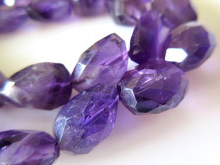 5 Strands Wholesale - Natural Faceted Amethyst Tumble Beads, Nugget Beads, 12 - 15 mm, 15 Inch Strand, GDS 133