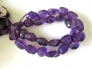 5 Strands Wholesale - Natural Faceted Amethyst Tumble Beads, Nugget Beads, 12 - 15 mm, 15 Inch Strand, GDS 133