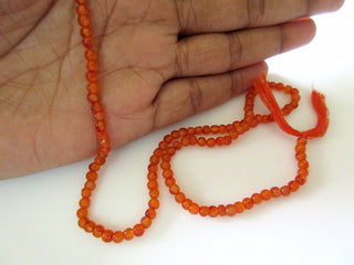 13 Inch Strand Wholesale 4mm Smooth Carnelian Round Beads, Carnelian Gemstone Beads, Sold As 5 Strand/50 Strands, GDS542