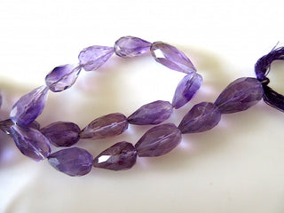 5 Strands wholesale Amethyst Faceted Straight Drilled Tear Drop Beads, Faceted Gemstones, 14mm To 18mm Each, 10 Inch Strand, GDS550