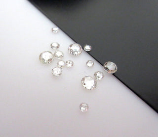 6 Pieces, 2-3mm Clear White Rose Cut Diamond, Rose Cut Cabochon, White Rose Cut Diamond, Rose Cut Diamond Ring, DDS269/1