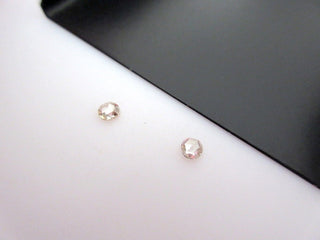 2 Pieces, 3mm Clear Cognac Brown Rose Cut Diamond, Rose Cut Cabochon, Champagne Rose Cut Diamond, Rose Cut Diamond Ring, DDS270/7