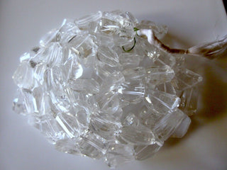 Huge Crystal Quartz Step Cut Faceted Tumbles Beads, Natural Rock Quartz Crystal Beads 15mm To 26mm Beads, 8 Inch/16 Inch/5 Strands, GDS158