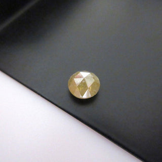 5mm Approx. Yellow Rose Cut Diamond Loose, Raw Rough Diamond Rose Cut, Faceted Cabochon, DDS356