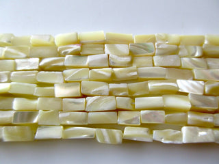 Natural Mother Of Pearl Long Box Beads, Mother Of Pearl Jewelry, 9mm To 10mm Beads, 13 Inch Strand, GDS201
