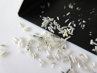 20 Carats 3mm To 7mm White Raw Diamond Pipes, Natural Rough Uncut Diamond Sticks, SKU-DDS359