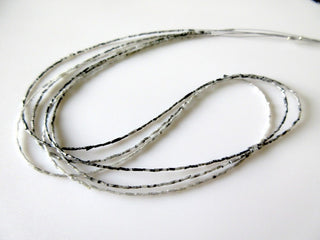 16 Inches Natural Grey Raw Diamond Sticks Pipe Beads Uncut Rough Diamond Beads 2mm To 5mm Approx. DDS360