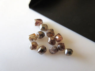 1 Piece 4mm To 5mm Champagne Brown Cognac Smooth Natural Raw Rough Diamond Crystals, Sparkly Clear Loose Diamond For Making Jewelry Dds381/1