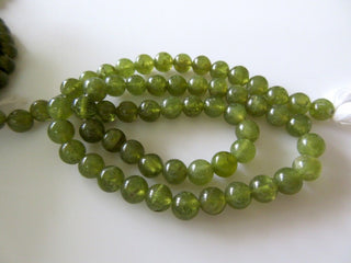 50 Strands Wholesale Lot Vessonite Green Garnet Smooth Round Beads, 5mmTo 6mm Each, 13 Inch Strand, GDS242