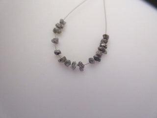 1.00CTW Tiny 2mm To 3mm Grey Raw Rough Uncut Diamonds, Natural Grey Uncut Diamond Beads Loose, DDS402/4