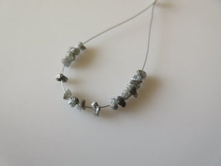 1.00CTW Tiny 2mm To 3mm Grey Raw Rough Uncut Diamonds, Natural Grey Uncut Diamond Beads Loose, DDS402/4