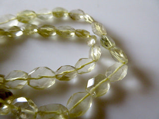 13 Inch Strand Wholesale Natural lemon Quartz Faceted Oval Tumbles Beads, 8mm Beads Approx, Sold As 5 Strand/50 Strands, GDS472