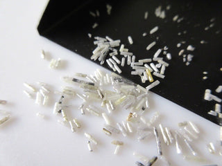 20 Carats 3mm To 7mm White Raw Diamond Pipes, Natural Rough Uncut Diamond Sticks, SKU-DDS359