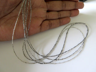 16 Inches Natural Grey Raw Diamond Sticks Pipe Beads Uncut Rough Diamond Beads 2mm To 5mm Approx. DDS360