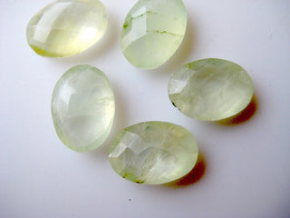 10 Pieces 13x9mm Each Natural Prehnite Oval Shaped Both Side Faceted Loose Gemstones For Jewelry BB3