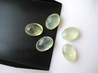 10 Pieces 13x9mm Each Natural Prehnite Oval Shaped Both Side Faceted Loose Gemstones For Jewelry BB3