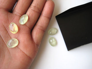 10 Pieces 13x9mm Each Natural Prehnite Oval Shaped Both Side Faceted Loose Gemstones For Jewelry BB3