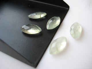 20 Pieces 13x6mm Each Natural Prehnite Marquise Shaped Both Side Faceted Loose Gemstones For Jewelry BB4