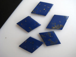 10 Pieces 19x13mm Each Natural Lapis Lazuli Kite Shaped Smooth Flat Back Loose Cabochons BB81