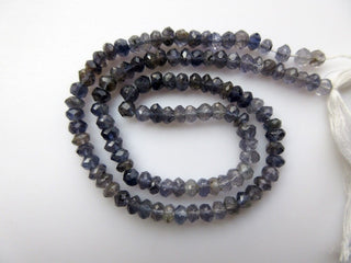 5mm Faceted Iolite Rondelle Beads, Iolite Gemstone Beads, 13 Inch Srand, GDS408