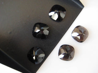 10 Pieces 10mm Natural Smoky Quartz Cushion Shaped Flat Back Faceted Loose Gemstones BB284