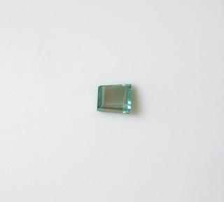 One of a Kind Blue Faceted Moissanite Flat Rose Cut, Loose Cabochons, Brilliant Cut Rose Cut Diamond Slice, 7.5x7x2mm, MM10