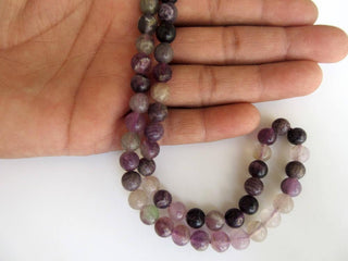 Fluorite Large Hole Gemstone beads, 8mm Fluorite Smooth Round Beads, Drill Size 1mm, 15 Inch Strand, GDS554