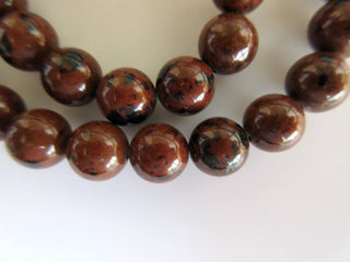 Tiger Obsidian Large Hole Gemstone beads, 8mm Tiger Obsidian Smooth Round Beads, Drill Size 1mm, 15 Inch Strand, GDS572