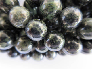 Green Agate Large Hole Gemstone beads, 8mm Green Agate Smooth Round Mala Beads, Drill Size 1mm, 15 Inch Strand, GDS582
