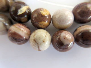 Jasper Large Hole Gemstone beads, 8mm Jasper Smooth Round Mala Beads, Drill Size 1mm, 15 Inch Strand, GDS586