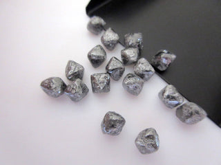 1 Piece 6mm  Natural Diamond Crystal, Raw Rough Diamond, Uncut Loose Natural Black Grey Diamond, 6mm Approx, D32