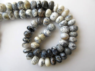 11mm Dendrite Opal Rondelle Beads, Smooth Dendrite Opal Beads, 11mm Each, 18 Inch Strand, GDS615