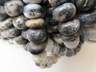 11mm Dendrite Opal Rondelle Beads, Smooth Dendrite Opal Beads, 11mm Each, 18 Inch Strand, GDS615