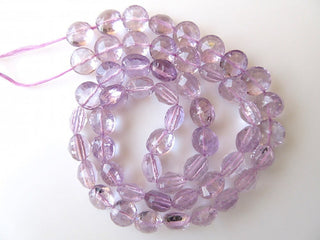 10mm Pink Amethyst Round Concave Cut Beads, Concave Cut Faceted Round Pink Amethyst Beads, 18 Inch Strand, GDS639