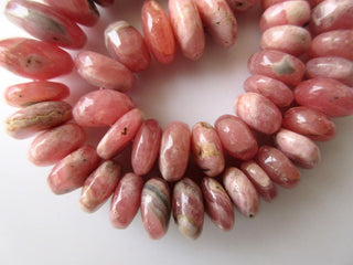 Rhodochrosite Rondelle Beads, Smooth Rondelle Beads, 8mm to 14mm Beads, 16 Inch Strand, GDS657