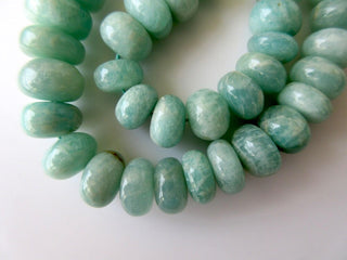 Amazonite Rondelle Beads, Smooth Amazonite Rondelle Beads, 7mm to 12mm Beads, 18 Inch Strand, GDS658