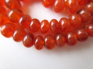 Carnelian Rondelle Beads, Smooth Rondelle Beads, 7.5mm to 13mm Carnelian Beads, 18 Inch Strand, GDS660