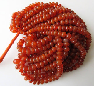 Carnelian Rondelle Beads, Smooth Rondelle Beads, 7.5mm to 13mm Carnelian Beads, 18 Inch Strand, GDS660