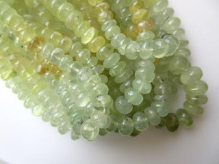 11mm Natural Prehnite Rondelle Beads, Smooth Rondelle Beads, 17 Inch Strand, GDS665