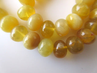 9mm Yellow Opal Rondelle Beads, Smooth Opal Rondelle Beads, 18 Inch Strand, GDS676