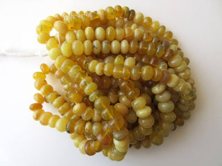 11mm Natural Yellow Opal Rondelle Beads, Smooth Opal Rondelle Beads, 16 Inch Strand, GDS677