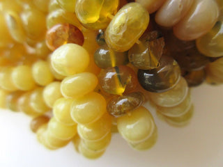 Yellow Opal Rondelle Beads, Smooth Opal Rondelle Beads, 9mm Beads, 16 Inch Strand, GDS678