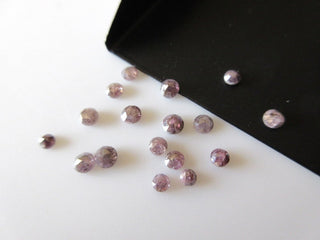 3 Pieces 3mm To 4mm Pink Purple Rose Cut Diamonds, Rose Cut Diamond Ring, Rose Cut Cabochon, Loose Diamonds, DDS415/3