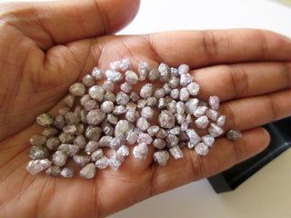 10 Pieces Wholesale 5mm Pink Raw Rough Loose Diamond, Natural Raw Rough Uncut Diamond Loose For Jewelry, Dds419/1