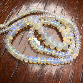 Ethiopian Welo Opal Rondelle Beads, 16 Inch Natural Opal Smooth Rondelles, 2.5mm To 6mm Each Not Enhanced, DDS700