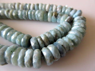 Natural Larimar Tyre Beads, 6mm To 11mm Larimar Rondelle Beads, Larimar Jewelry, Larimar Stone, 16 Inch Strand, GDS704