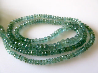 Multi Strand Emerald Beaded Necklace, Natural Emerald Faceted Rondelle Beads, 7 Strands, 2.5mm To 5mm Beads, GDS716